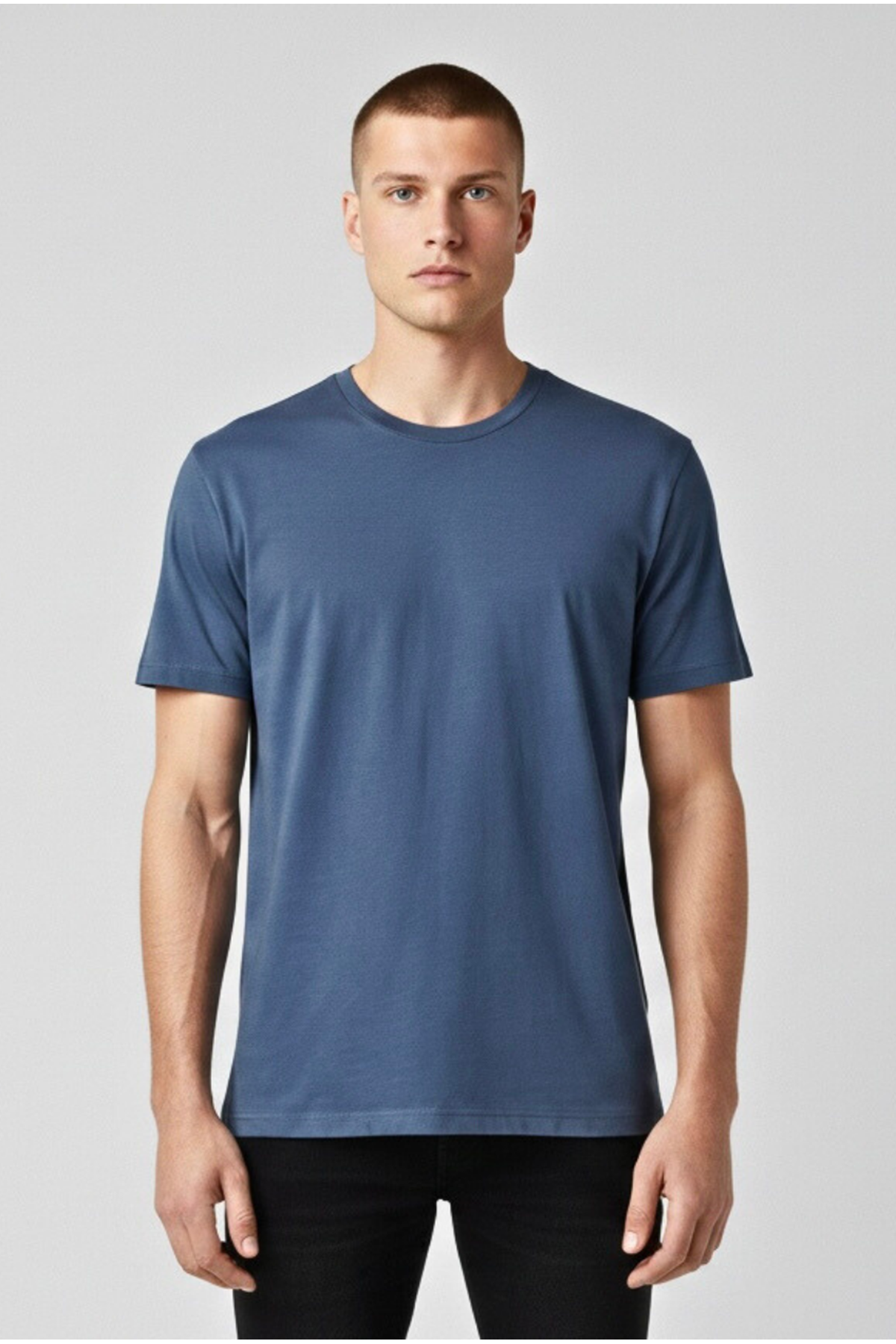 Erkek Mint  Regular Fit Yumuşak Doku Basic Modal Penye Tişört