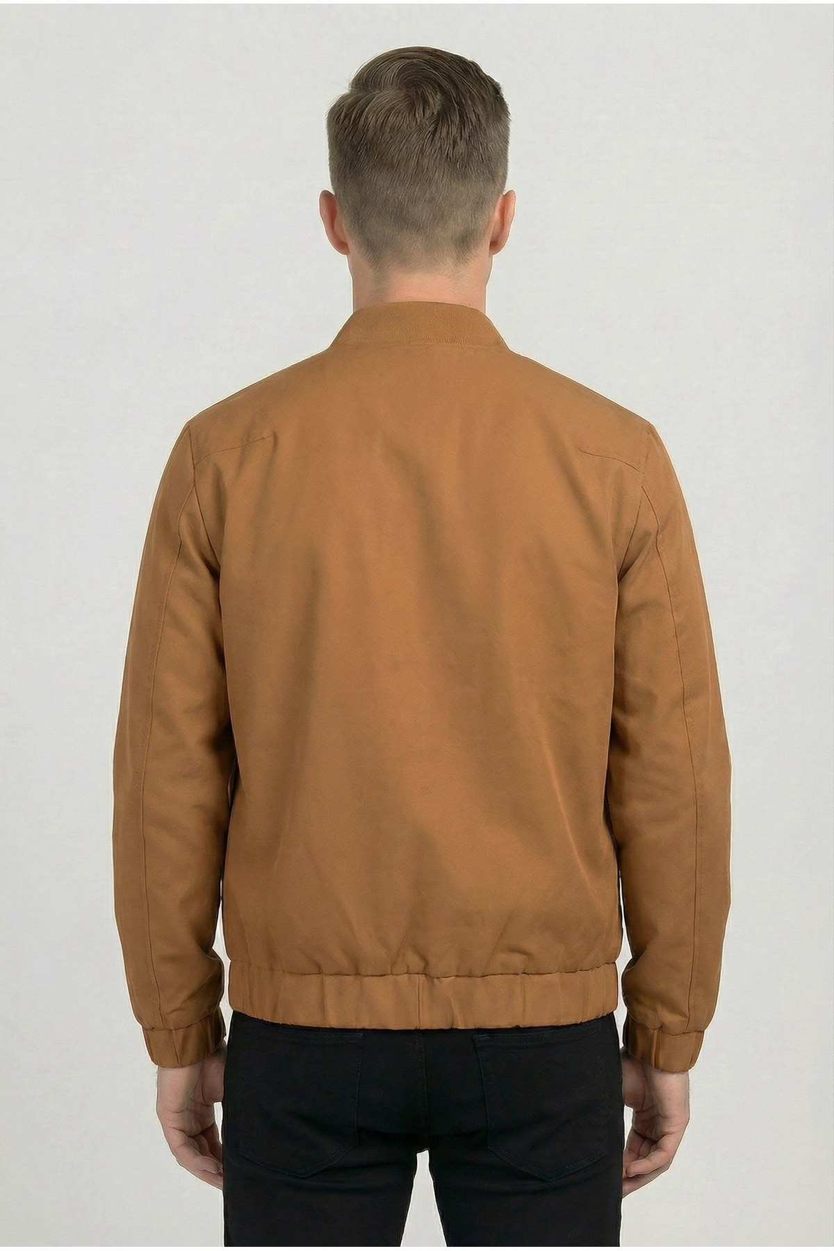 Erkek Regular Fit  Teknik Kumaş Mevsimlik Taba Pilot Mont  