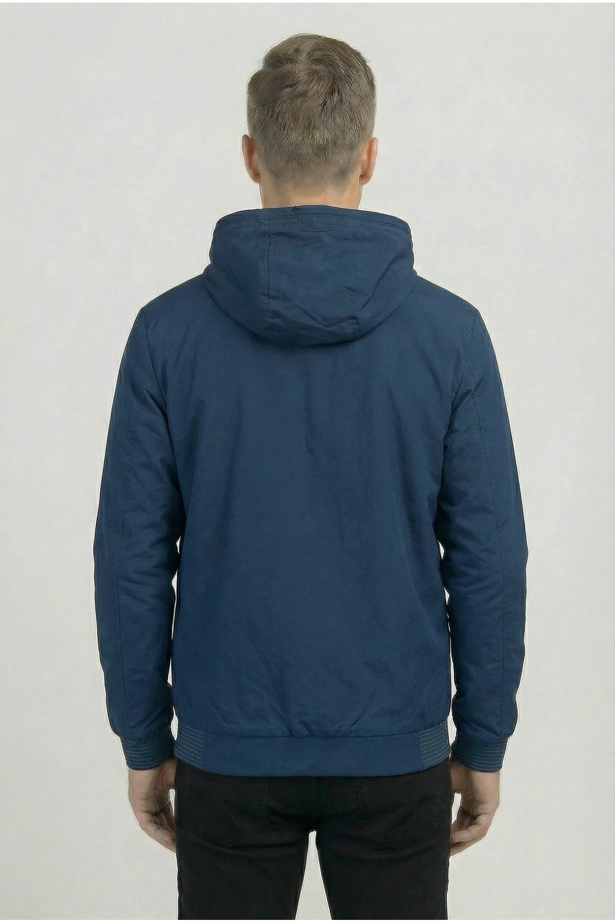 Мужская джинсовая куртка-бомбер оверсайз цвета хаки, стираная модель на молнии