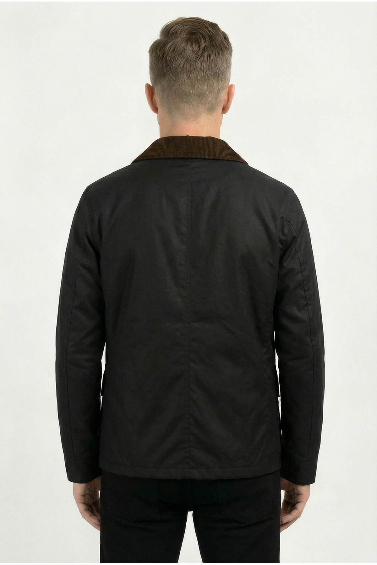 Erkek Regular Fit  Fermuarlı Çıtçıtlı Trench Siyah Ceket