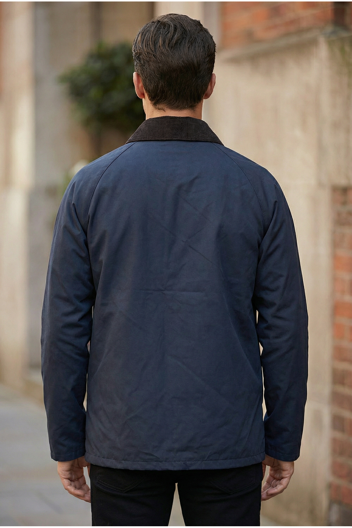 Erkek Regular Fit  Fermuarlı Çıtçıtlı Trench Lacivert Ceket