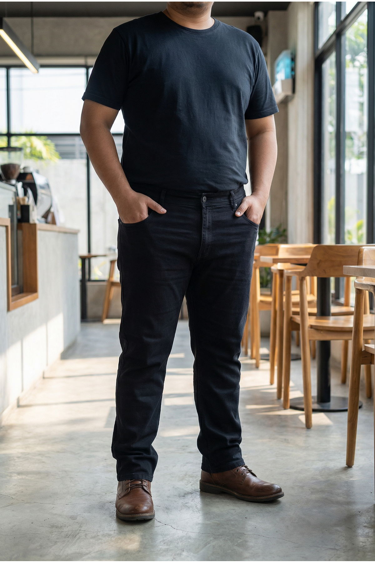 Мужские удобные брюки-карго светло-коричневого цвета