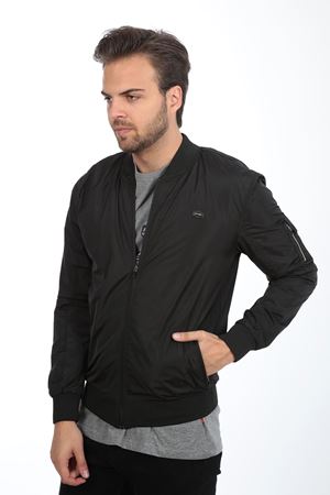 Mevsimlik Siyah Erkek Bomber Ceket
