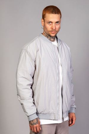 Gri Regular Fit /Krinkıl Kumaş İçi Kapitone Pilot Erkek Ceket (İlkbahar-Sonbahar-Kış)