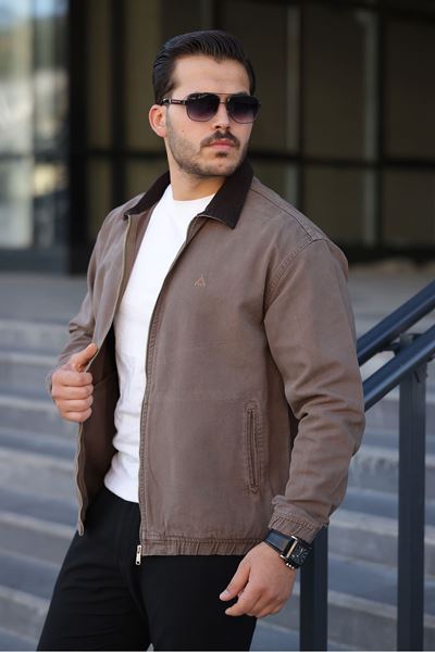 Erkek Relaxed Canvas  Vizon Ceket 