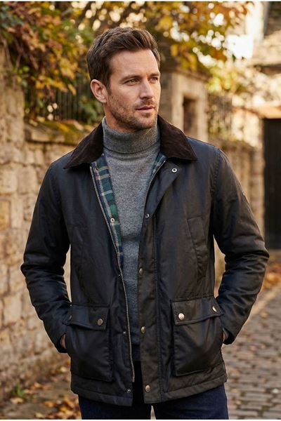 Erkek Siyah Mont Mumlu İçi Astarlı Kadife Yaka 