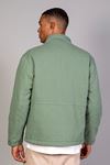 Erkek Mint Yeşili İçi Hafif Kapitone Oversize Kot Ceket