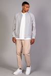 Gri Regular Fit /Krinkıl Kumaş Mevsimlik Pilot  Erkek Ceket 