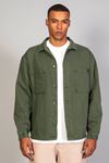 Erkek Haki Gömlek Model Oversize Denim Ceket 