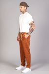  Erkek Camel Baggy Fit Rahat Kalıp Kadife Pantolon