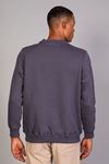  Erkek Yumuşacık Kumaşlı Regular Fit Yuvarlak Yakalı Antrasit Sweatshirt