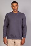  Erkek Yumuşacık Kumaşlı Regular Fit Yuvarlak Yakalı Antrasit Sweatshirt