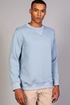  Erkek Yumuşacık Kumaşlı Regular Fit Yuvarlak Yakalı Mavi Sweatshirt