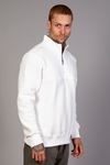  Erkek Regular Fit Yarım Fermuarlı Dik Yaka Ekru Sweatshirt 