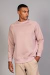  Erkek Yumuşacık Kumaşlı Regular Fit Yuvarlak Yakalı Yan Fitilli Pudra Sweatshirt
