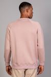  Erkek Yumuşacık Kumaşlı Regular Fit Yuvarlak Yakalı Yan Fitilli Pudra Sweatshirt