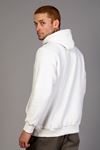  Erkek Regular Fit Kanguru Cepli Kapüşonlu Ekru Sweatshirt 