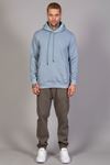 Erkek Regular Fit Kanguru Cepli Kapüşonlu Mavi Sweatshirt