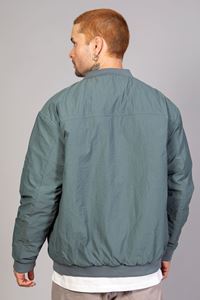 Su Yeşili Regular Fit /Krinkıl Kumaş İçi Kapitone Pilot Erkek Ceket (İlkbahar-Sonbahar-Kış)