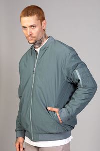 Su Yeşili Regular Fit /Krinkıl Kumaş İçi Kapitone Pilot Erkek Ceket (İlkbahar-Sonbahar-Kış)