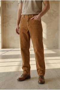 Мужские удобные брюки-карго светло-коричневого цвета