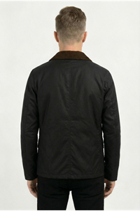 Erkek Regular Fit  Fermuarlı Çıtçıtlı Trench Siyah Ceket