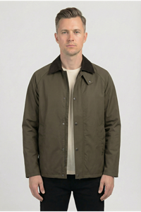 Erkek Regular Fit  Fermuarlı Çıtçıtlı Trench Haki Ceket 