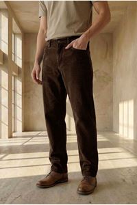 Мужские удобные брюки-карго светло-коричневого цвета