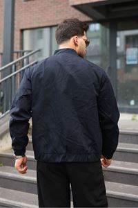 Erkek Regular Fit  Teknik Kumaş Mevsimlik Lacivert Pilot Mont